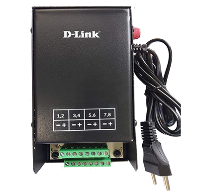 d-link (dps-f1a04) 4 channel 5a metal case power supply for cctv (black)